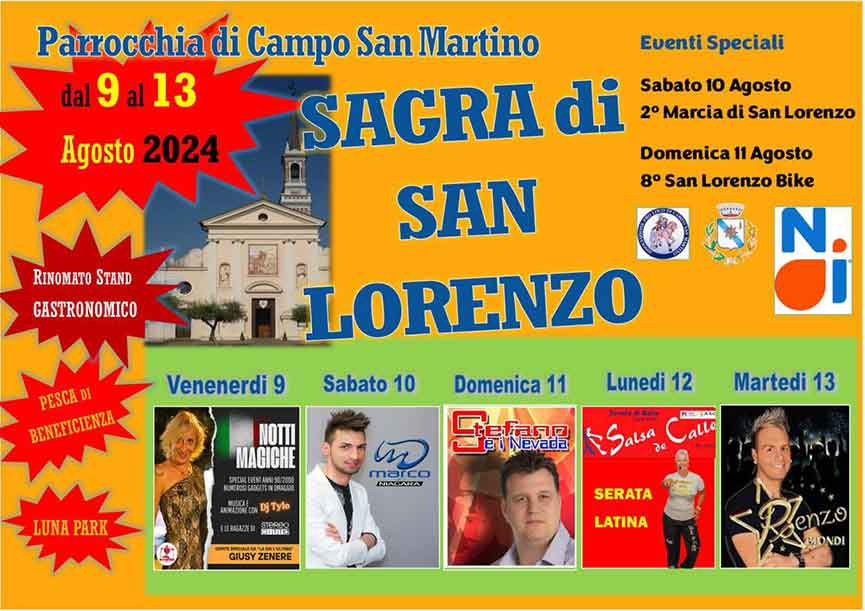 Sagra di San Lorenzo 2024 Campo San Martino