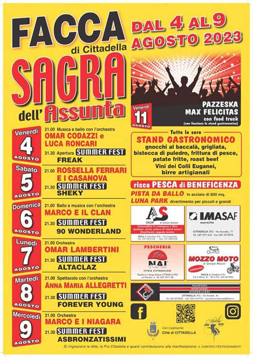 Sagra dell'Assunta 2023 Facca (Cittadella)