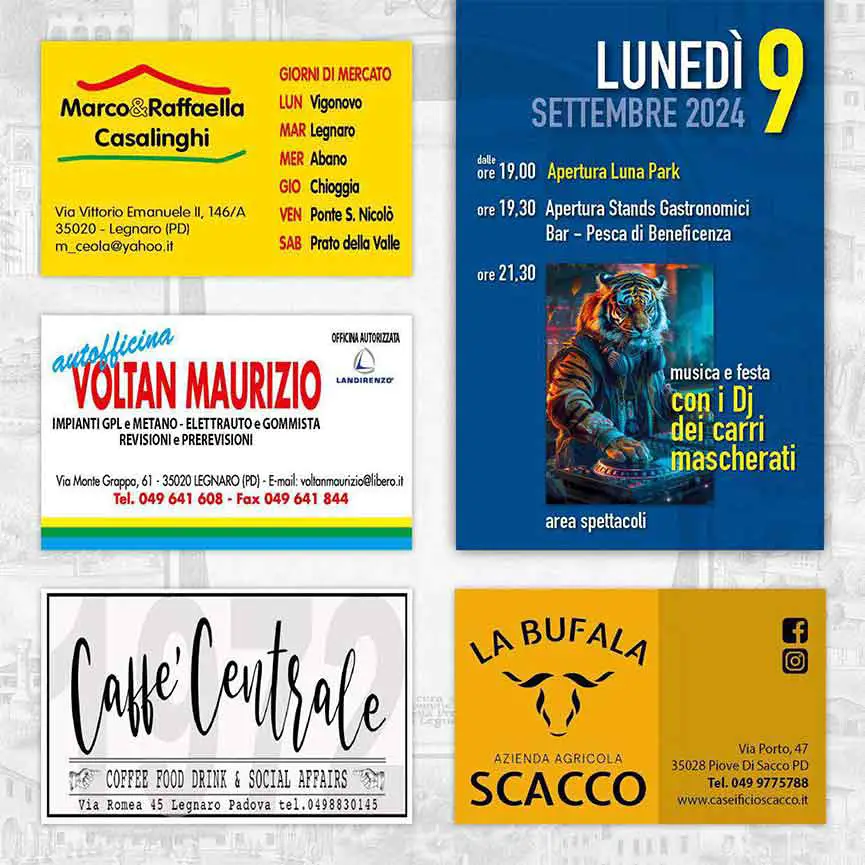 Programma della Sagra e Fiera di Legnaro