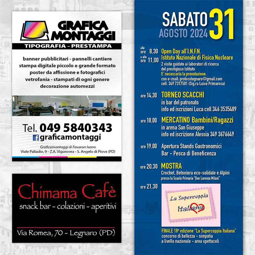 Programma della Sagra e Fiera di Legnaro