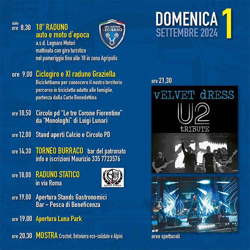 Programma della Sagra e Fiera di Legnaro