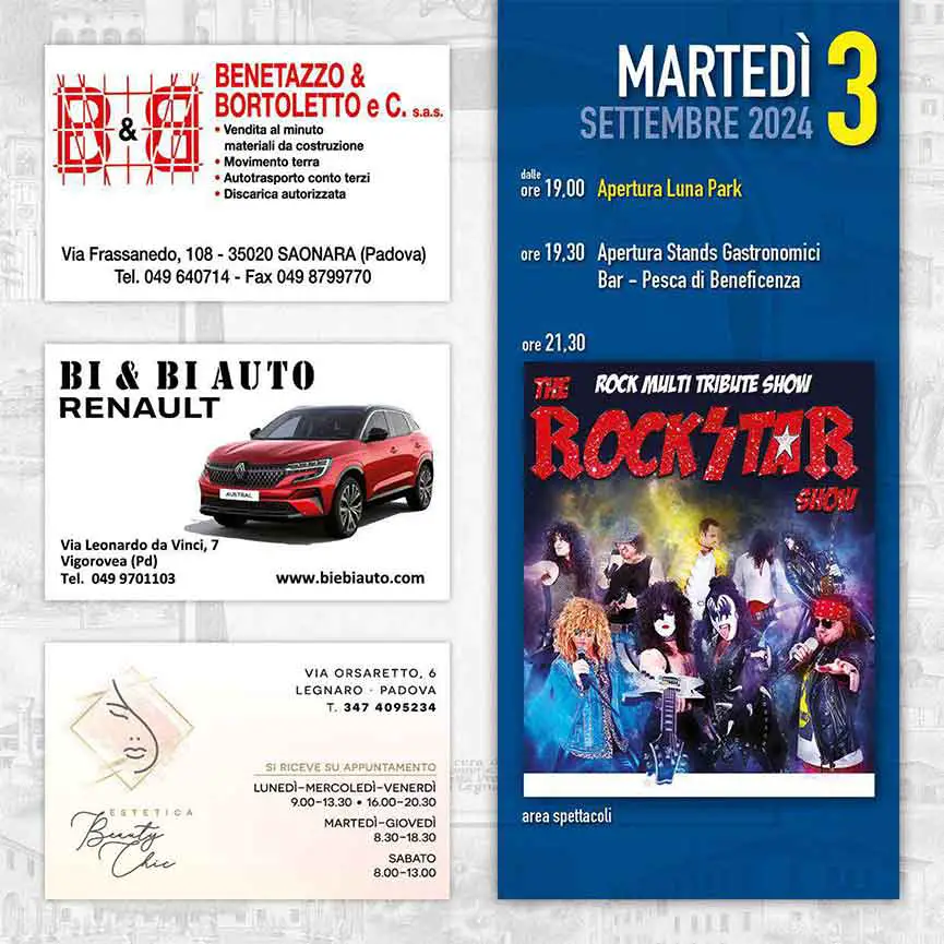 Programma della Sagra e Fiera di Legnaro