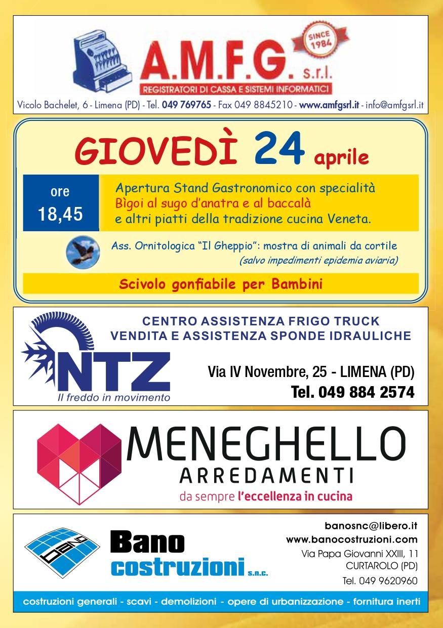 Programma Festa dei Bigoi al Torcio 2025 Limena