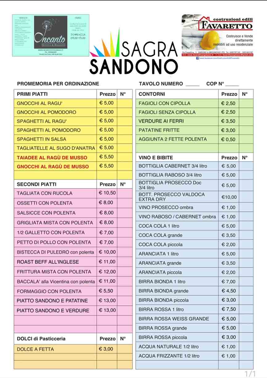Sagra Sandono 2023 Massanzago