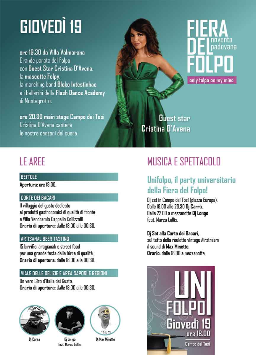 Programma Fiera del Folpo Noventa Padovana