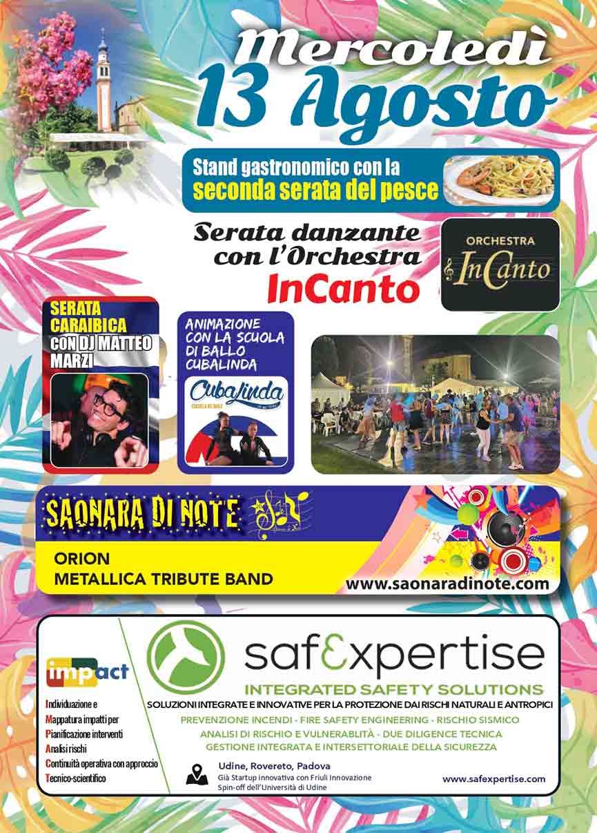 Programma della Sagra dell'Asssunta di Saonara